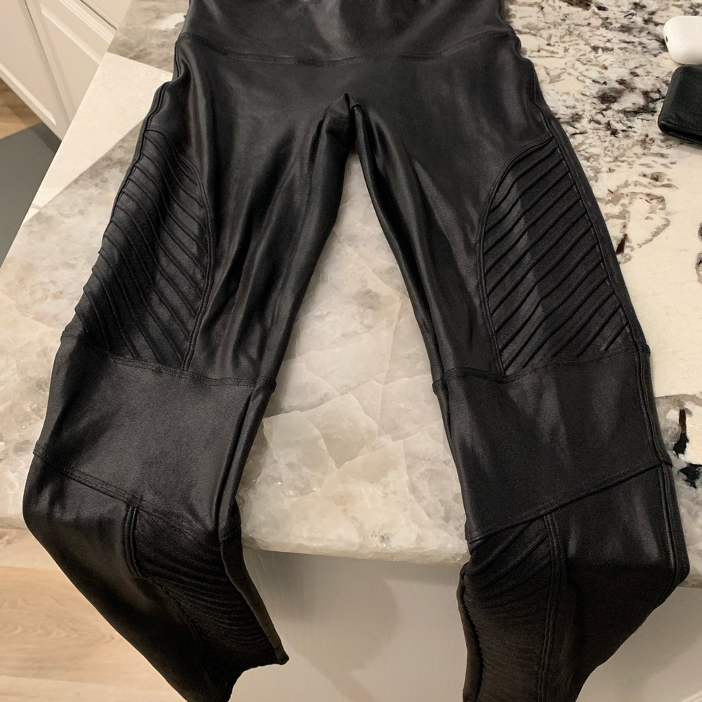 Faux Leather Moto Leggings - Spanx